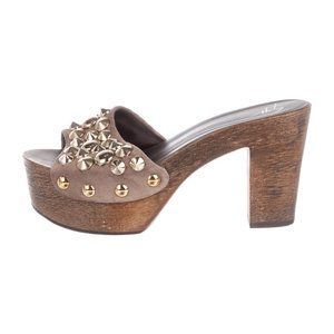 GIUSEPPE ZANOTTI Suede Slide Sandals Size: 8